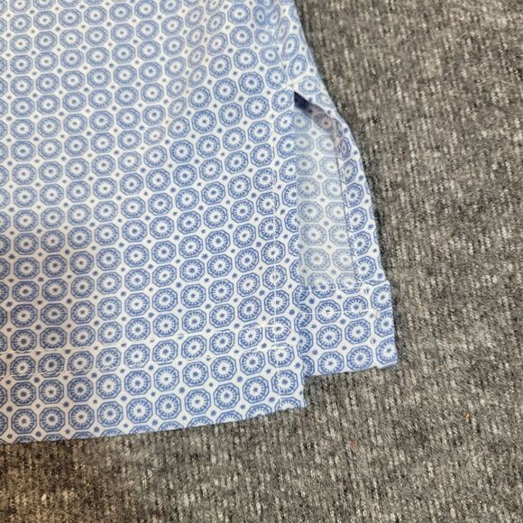 Panhandle Men's Size L Vented Button-Up Fishing Performance Shirt Blue White - Picture 11 of 16